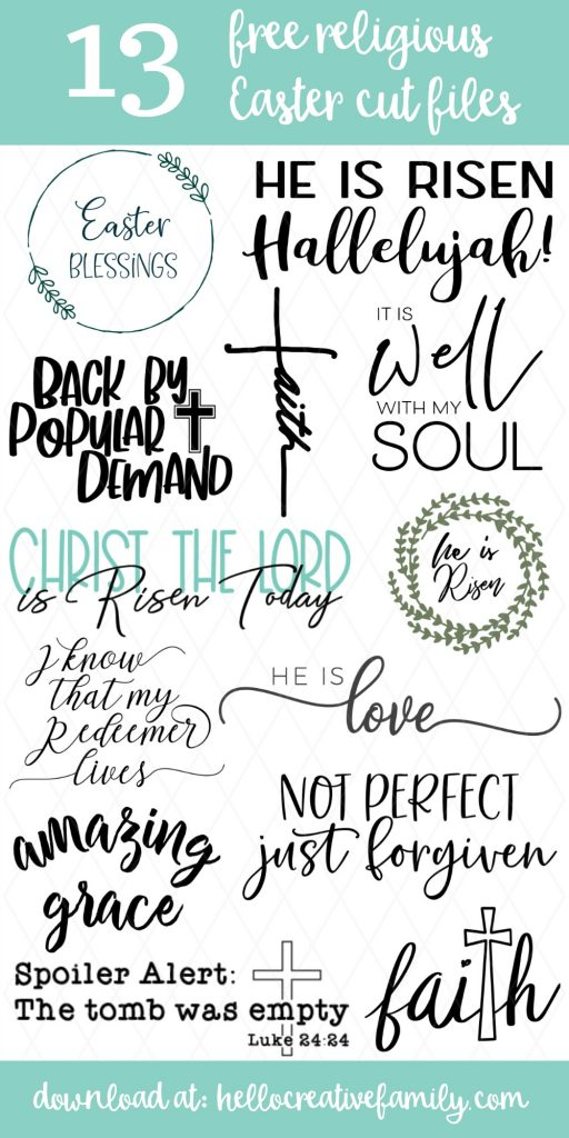 13 Free Religious Easter Cut Files Including Easter Blessings SVG File