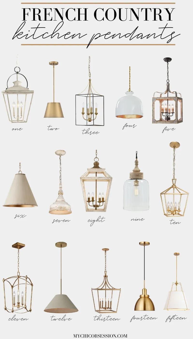 15 French Country Kitchen Pendant Lighting Options (&What I'm Using for Our Buil