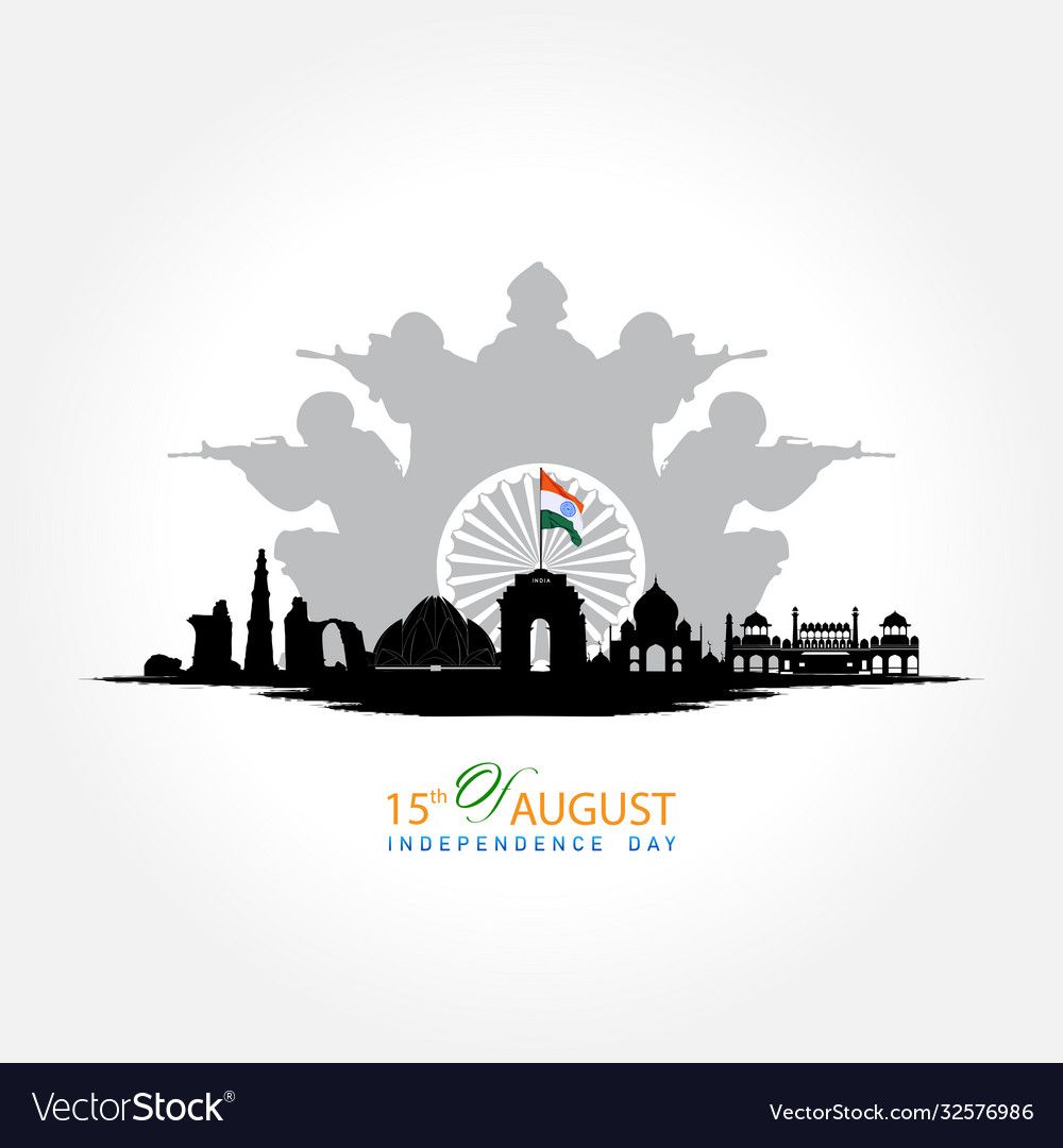 15 august, india independence day celebration vector on VectorStock HD Wallpaper