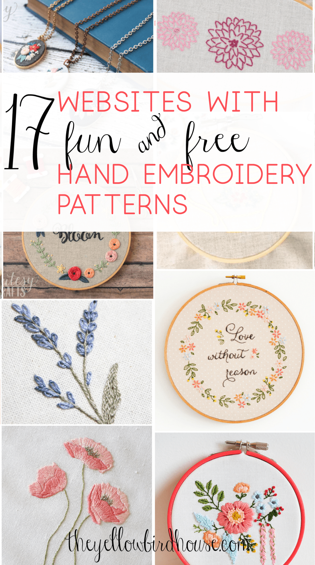 17 Sites with Fun and Free Hand Embroidery Patterns HD Wallpaper