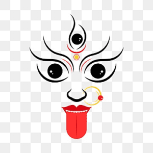 Maa Kali Vector Hd PNG Images, Maa Kali Face Clipart Illustration, Shyama Kali,  Images