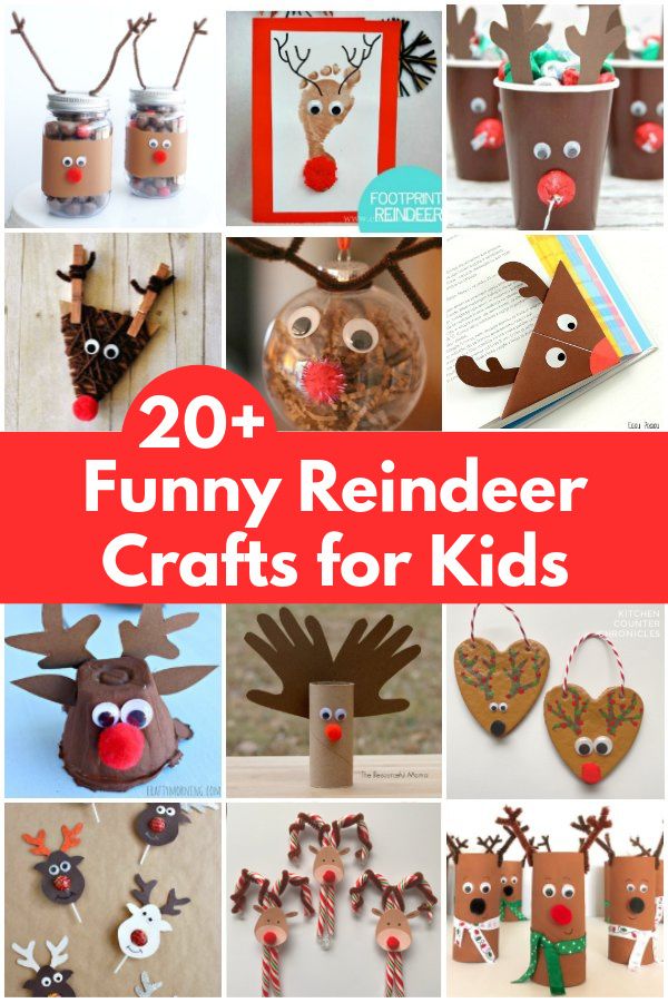 20 Ridiculously Cute Reindeer Crafts For Kids To Make Images