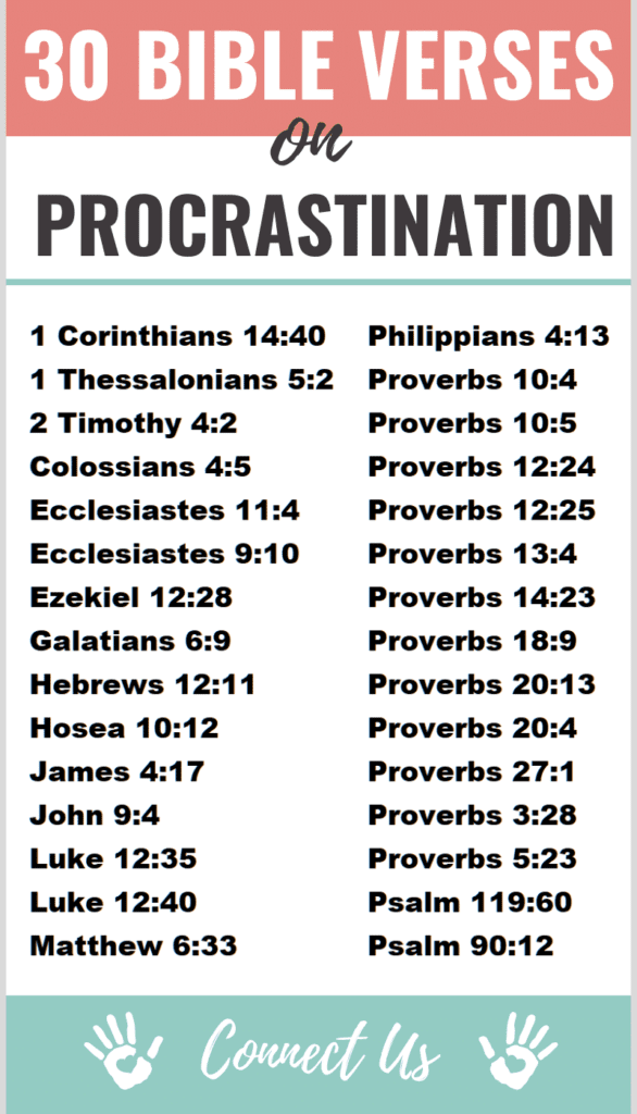 30 Powerful Bible Scriptures On Procrastination