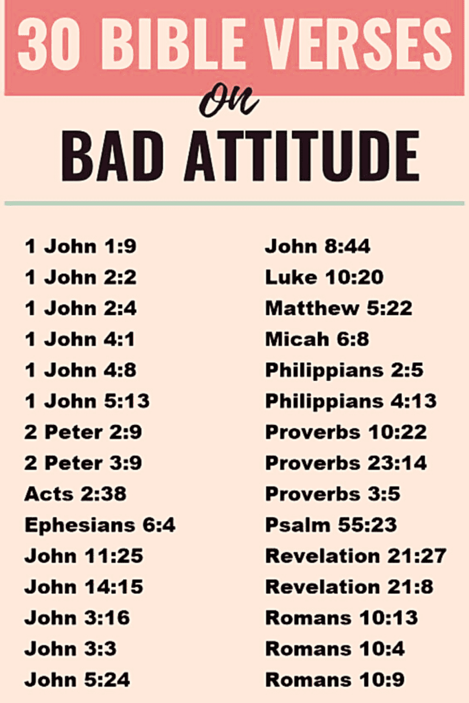 30 Bible Verses On Bad Attitude Images