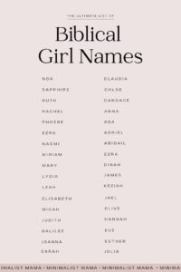 31+ Pretty Biblical Girl Names (Cute Christian Baby Names for Girls) Images