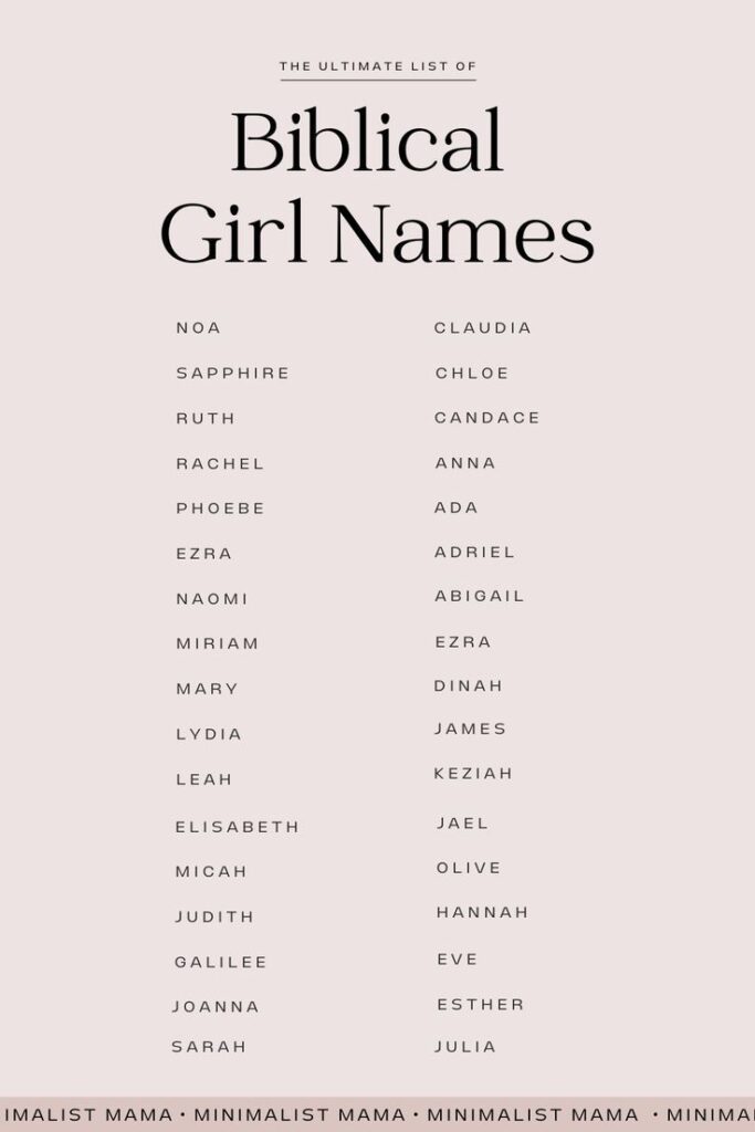 31+ Pretty Biblical Girl Names (Cute Christian Baby Names For Girls)