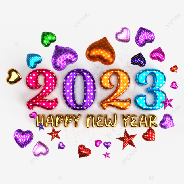 3D Happy New Year Christmas And Text Letter Celebrate