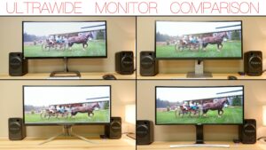 4 Ultrawide Monitors Compared, LG , DELL , ACER , SAMSUNG , 3440X1440P Images
