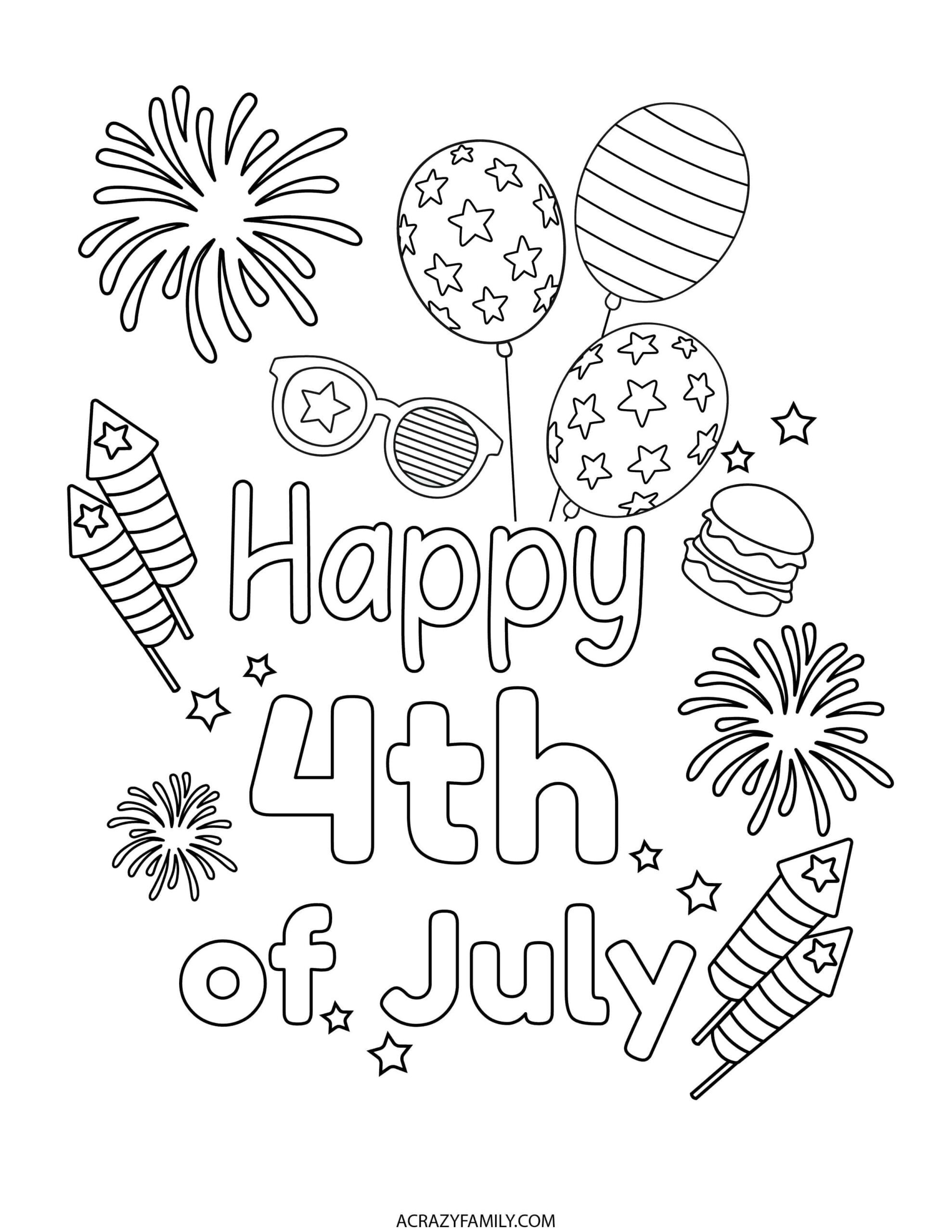 4th of July Printable Coloring Pages HD Wallpaper
