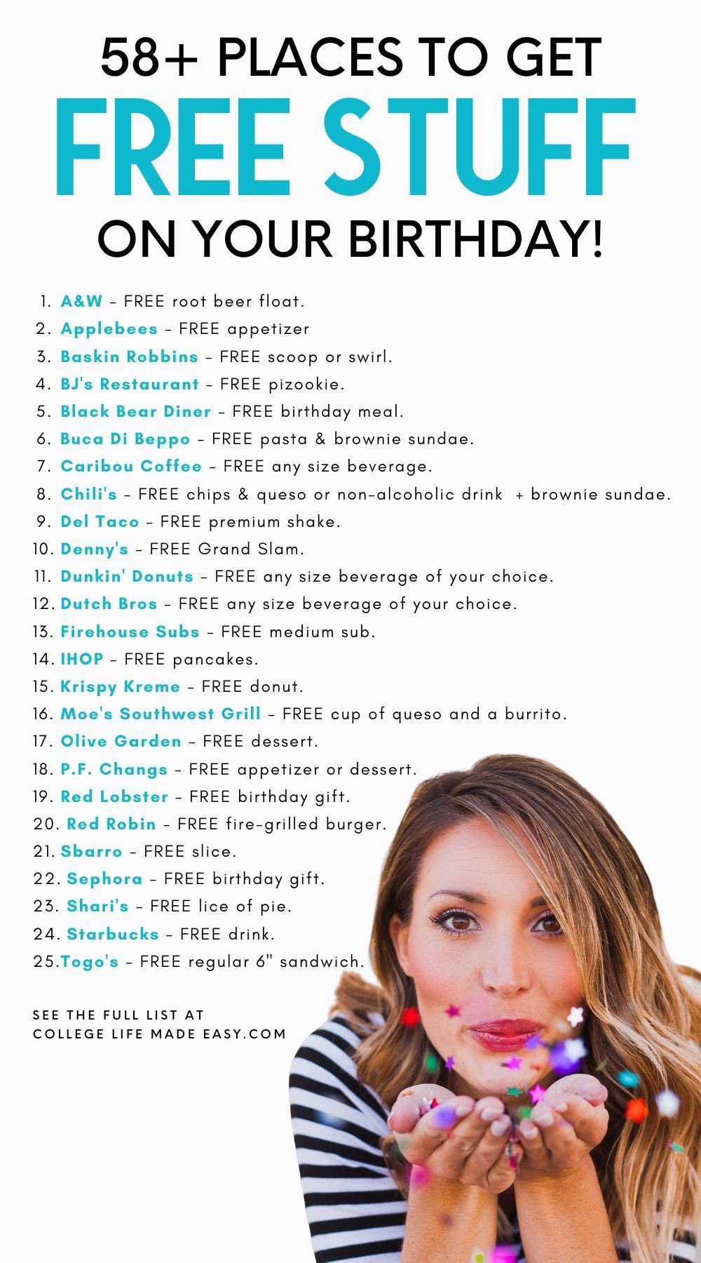58+ Freebies to Score on Your Birthday