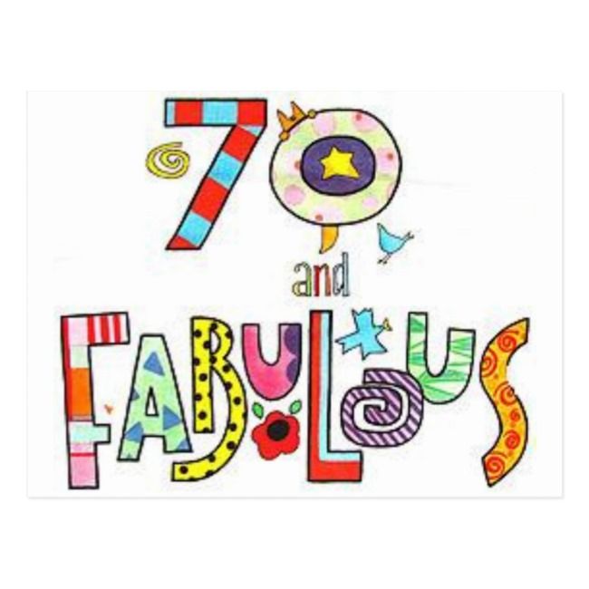 70 , Fabulous , Happy 70th Birthday Postcard HD Wallpaper