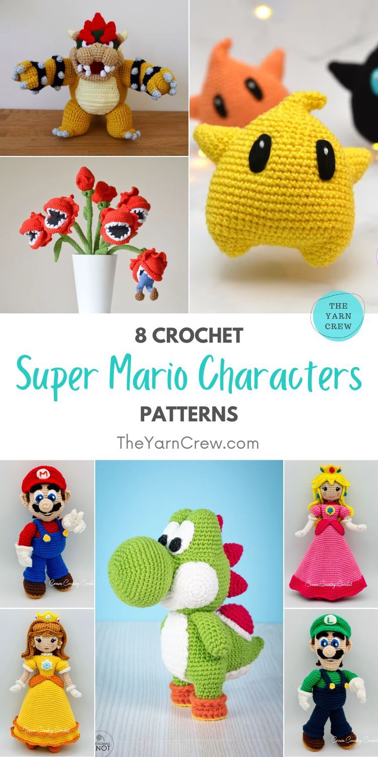 8 Crochet Super Mario Characters Patterns | The Yarn Crew