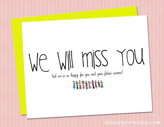 9 Best We Will Miss You Card Printable Template