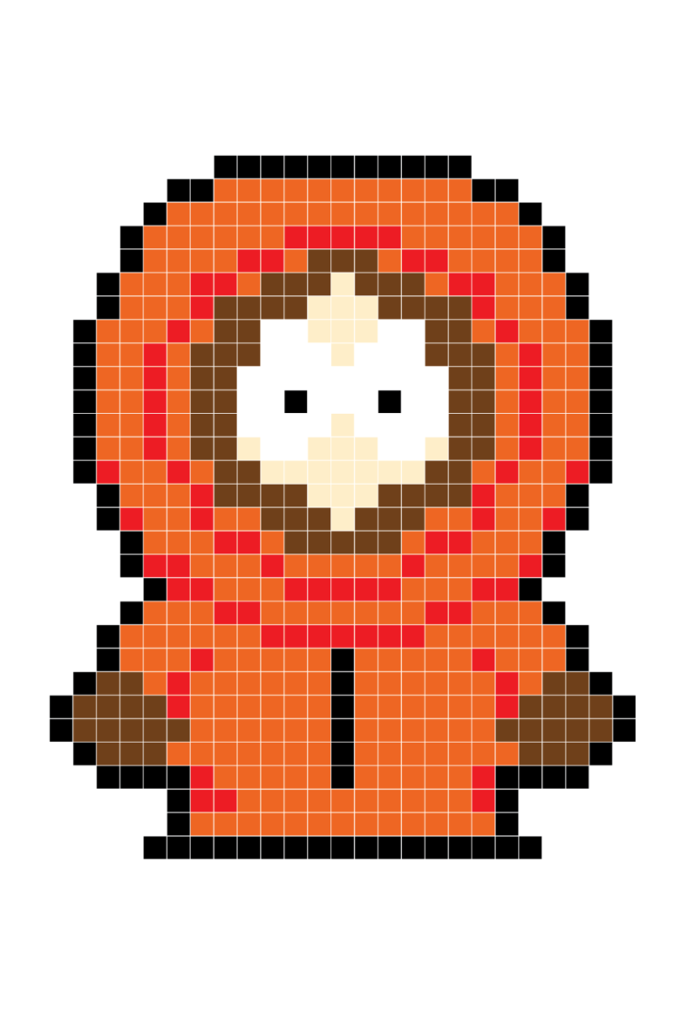 90S Character Pixel Patterns For Fuse Beads - South Park