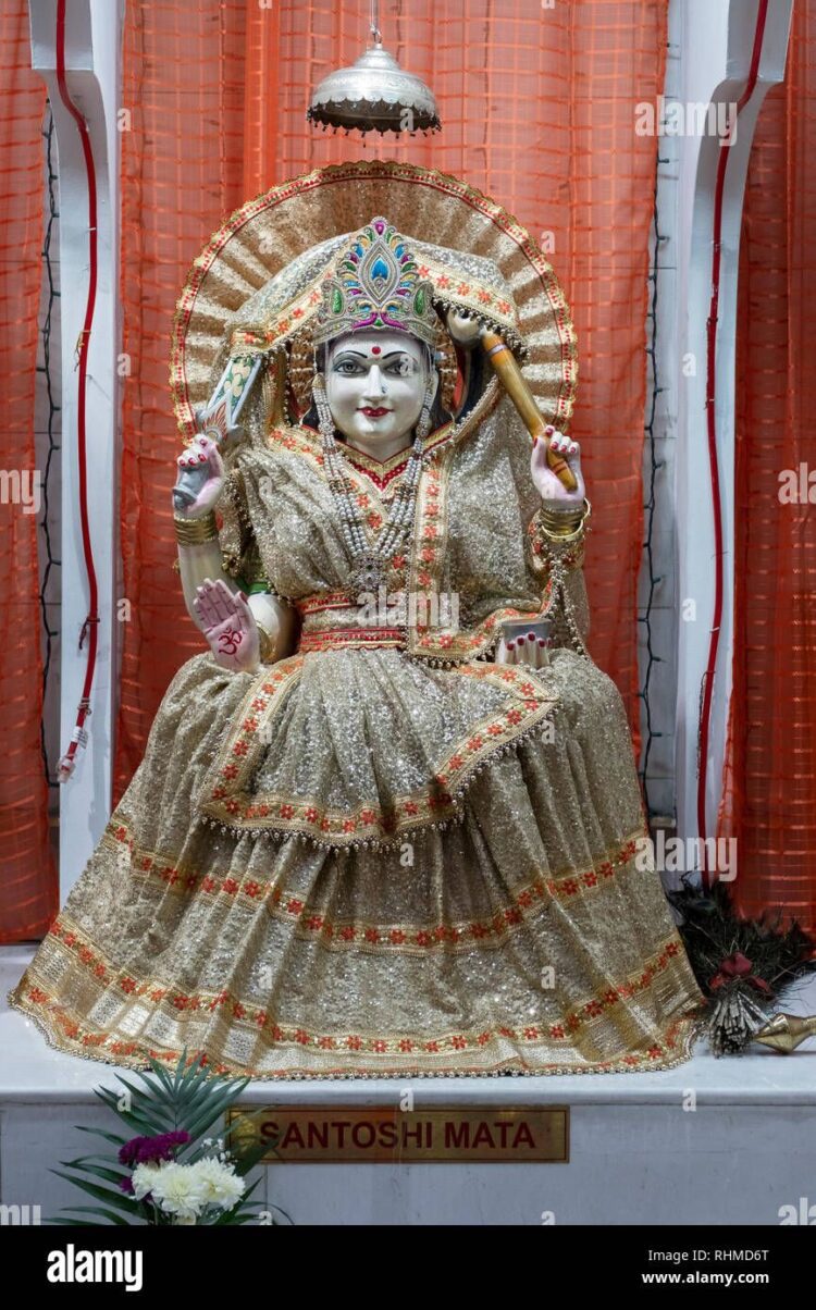 A Statue Of Santoshi Mata A Hindu Goddess At The