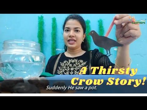 A Thirsty Crow | Short Moral Story For Kids | Ice-Cream Stick Puppets