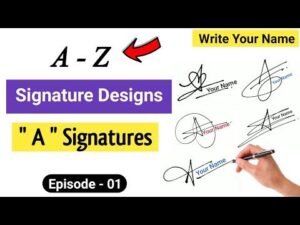 A to Z Signature Style | Signature Style Of My Name | A Signature | Episode 01 Images