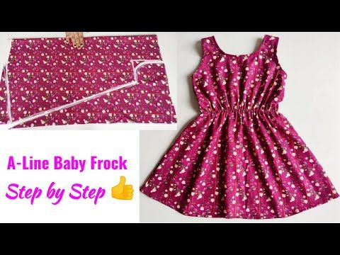 Aline Baby Frock Cutting And Stitching Very Easy Waist
