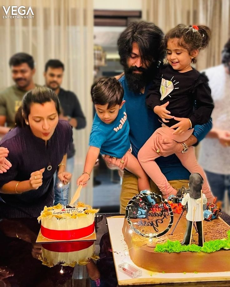 Actor Yash Birthday Celebrations With His Adorable Family Images