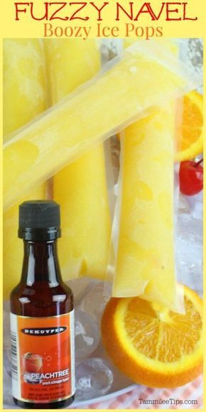 Adult Fuzzy Navel Ice Pops Recipe - Tammilee Tips