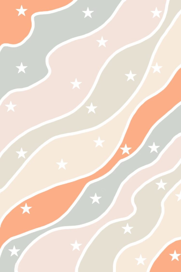Aesthetic Pastel Star Background Wallpaper