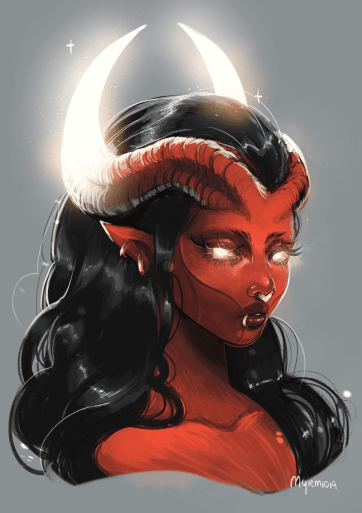 Aeterna Red Demon Girl By Myrmidia