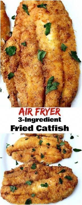 Air Fryer 3 Ingredient Fried Catfish