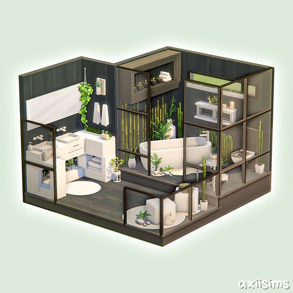 Alexandra | Sims 4 Builder On Instagram: &Quot;Dark Bathroom  Happy Thursday, Every