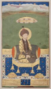 Ancestral portrait of an Emperor, possibly Babur Shah HD Wallpaper