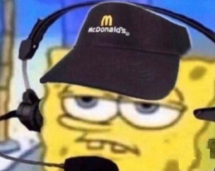 Annoyed Mcdonald’s Employee Spongebob Reaction