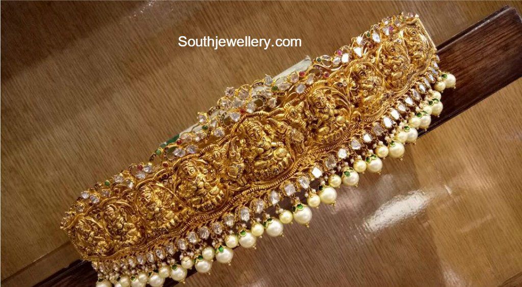 Antique Gold Ashtalakshmi Vaddanam , Indian Jewellery Designs HD Wallpaper