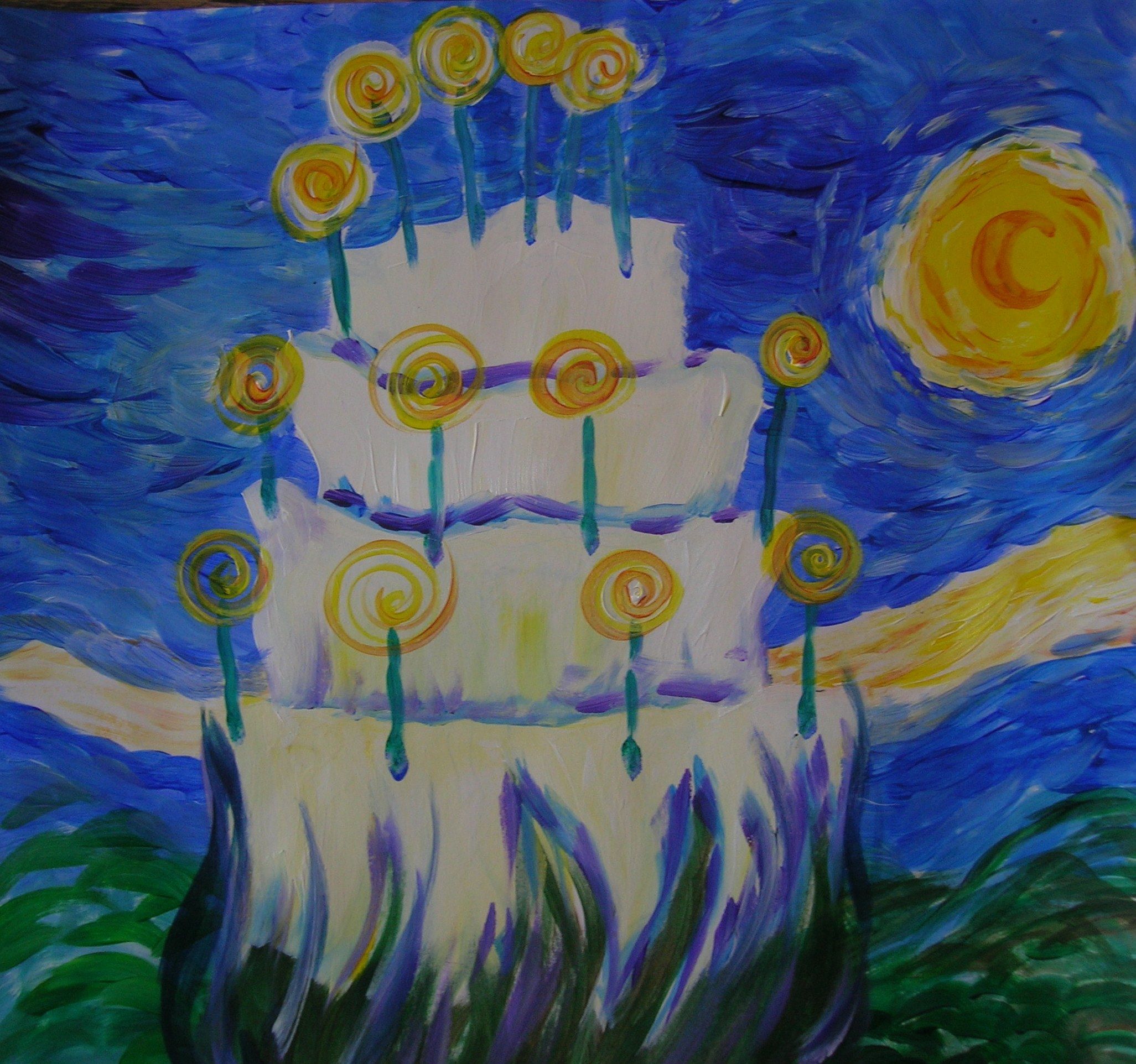 Artsy Birthday Cakes HD Wallpaper