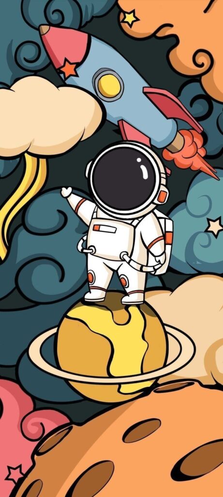 Astronaut Illustration Hd Wallpaper