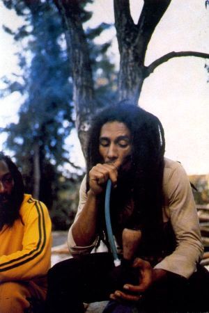 Bob Marley Smoking A Coconut Chalice Pipe