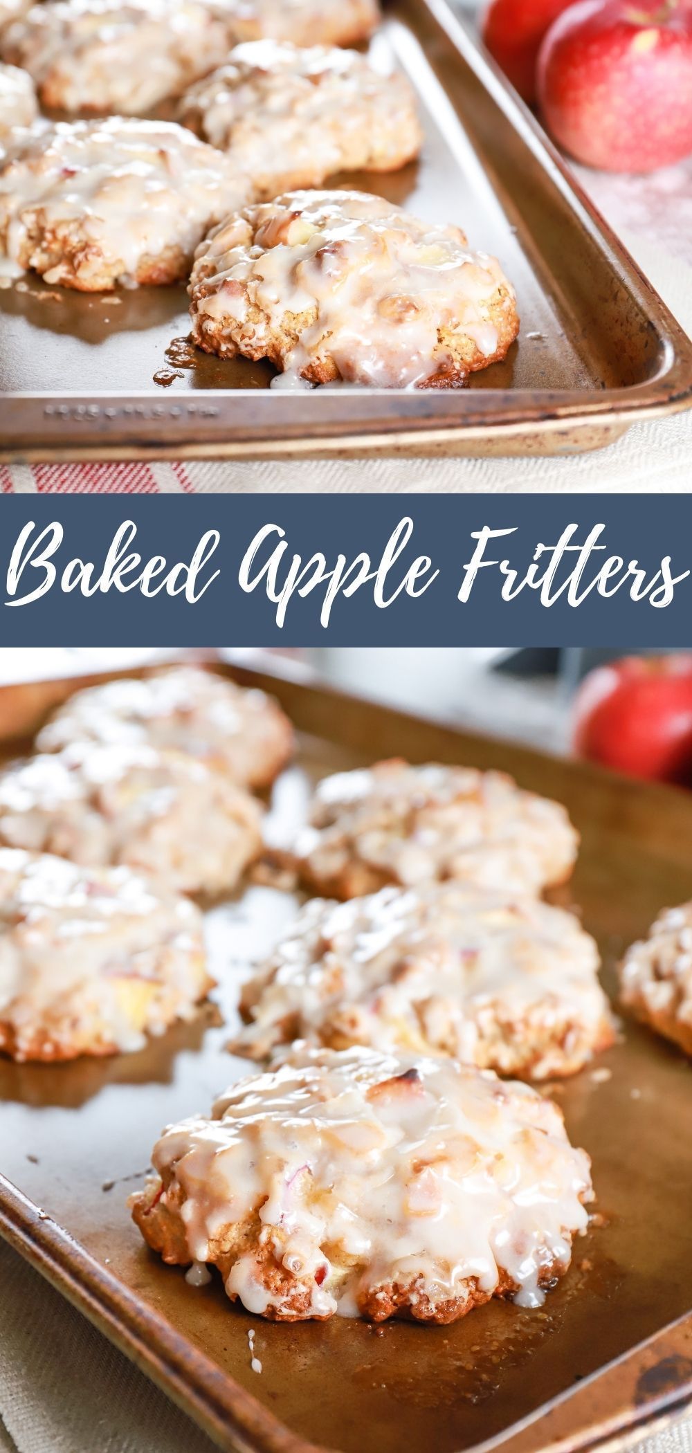 Baked Apple Fritters - A Kitchen Addiction