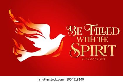 Be Filled Holy Spirit Pentecost Sunday Stock Vector (Royalty Free) 1954319149 |