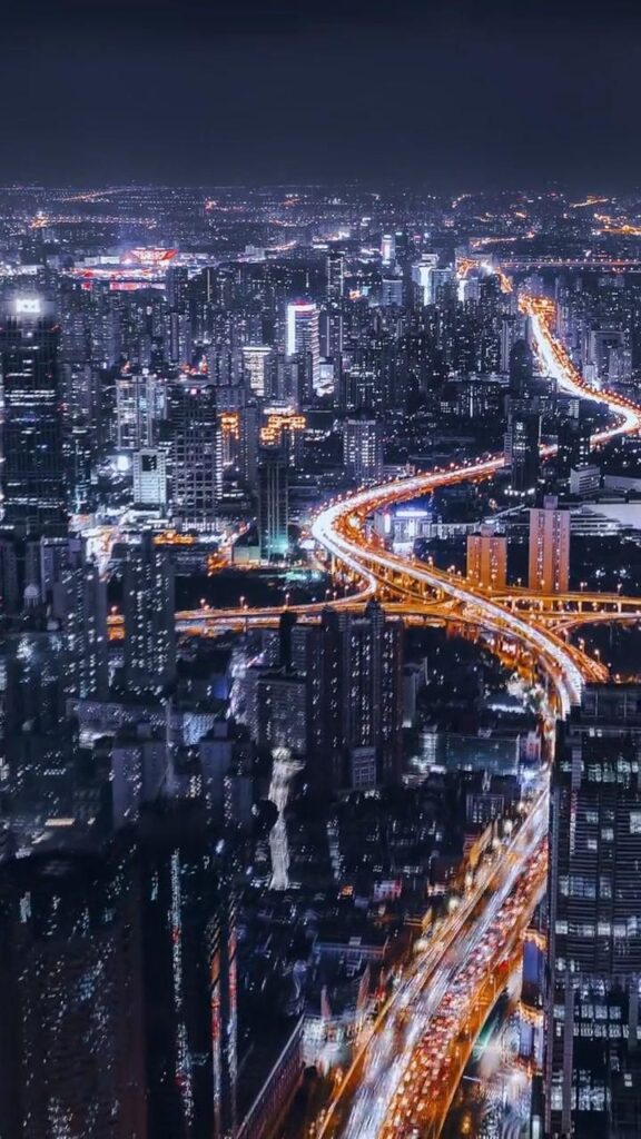 Beautiful Night View Of Shanghai, China