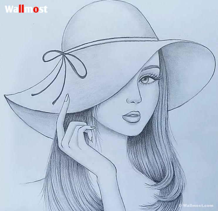 Beautiful Pencil Sketch Of Girls 7