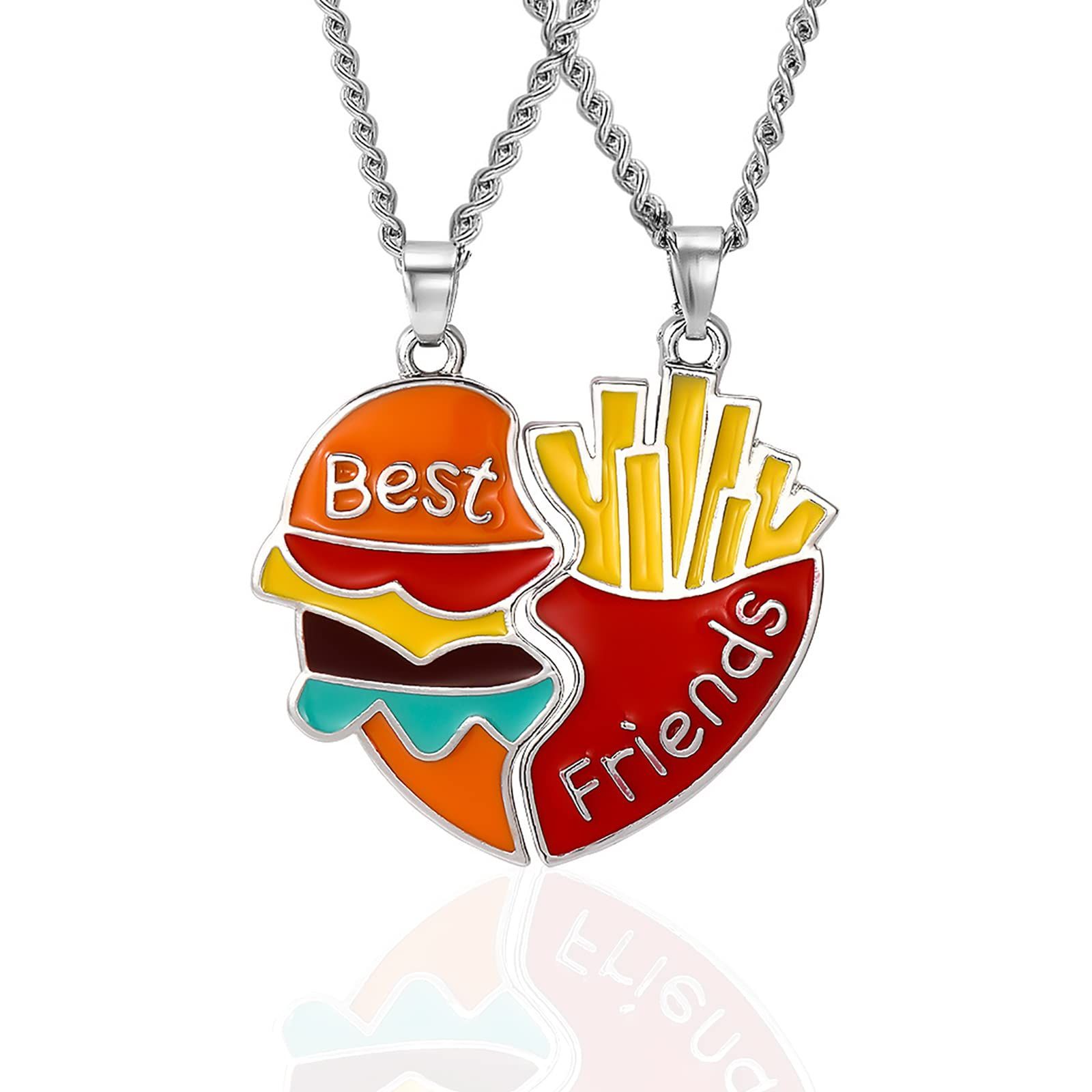 Best Friend Necklaces for 2, VGWON Matching Necklace for Couple Best Friends, Fr