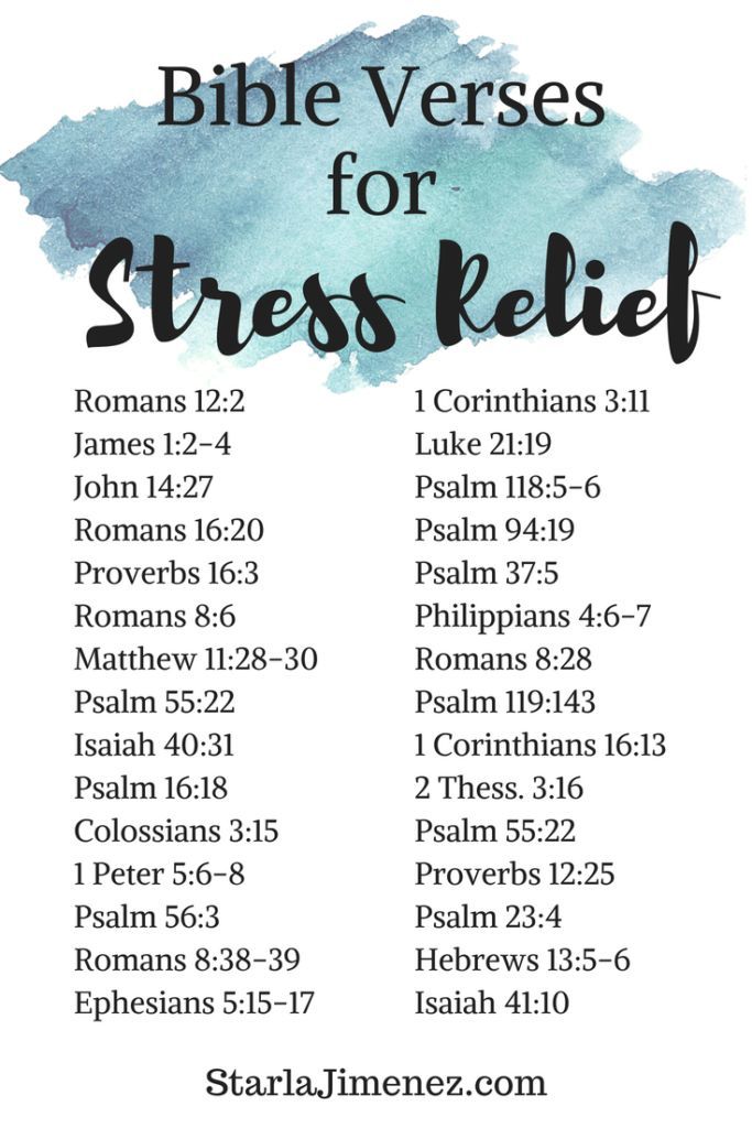 Bible Verses For Stress