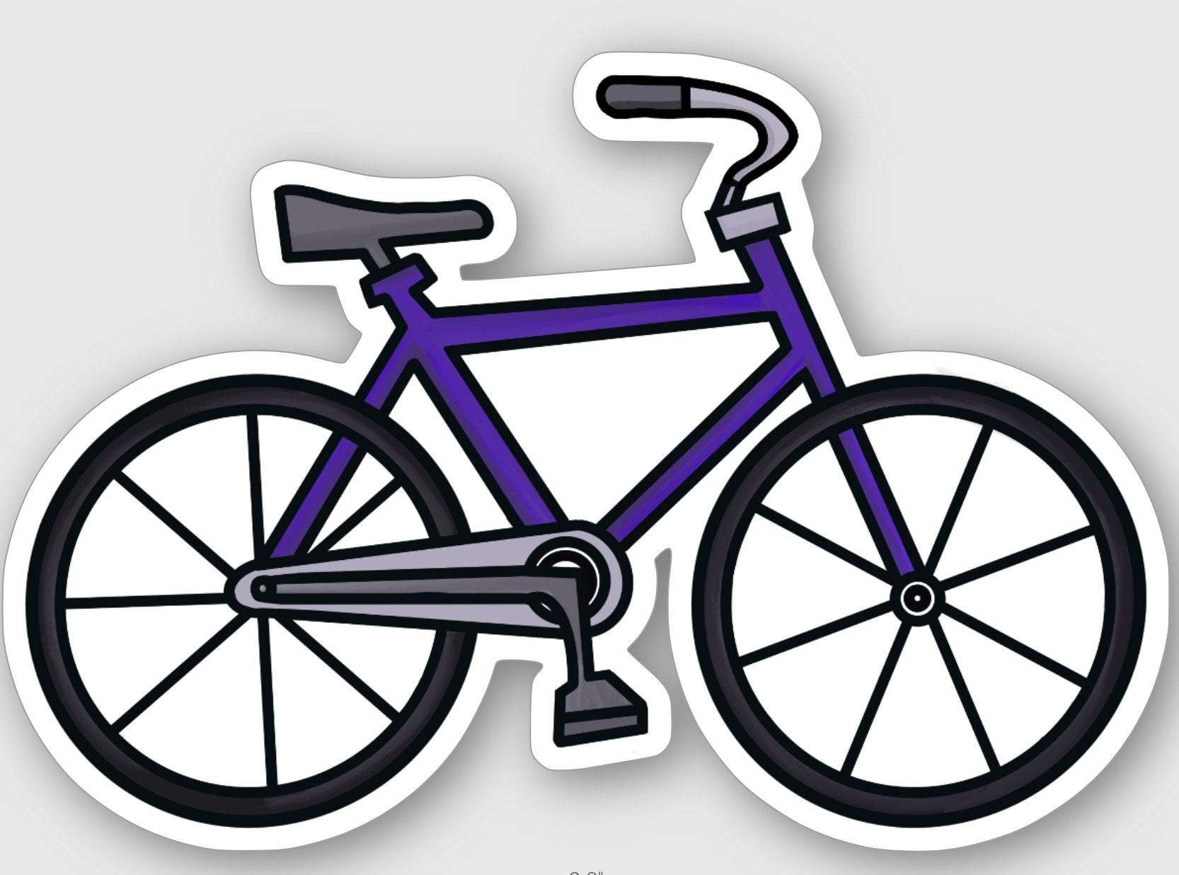 Bike Sticker | Purple Bike Sticker | Road Bike Sticker | VSCO | Waterproof Stick