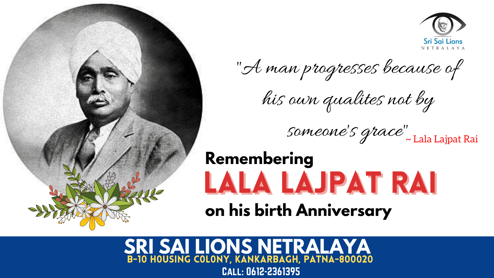 Birth anniversary of Lala Lajpat rai HD Wallpaper