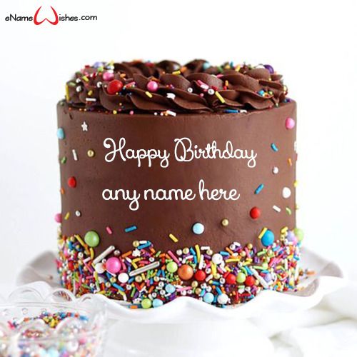 Birthday Chocolate Cake HD Wallpaper with Name Editor HD Wallpaper