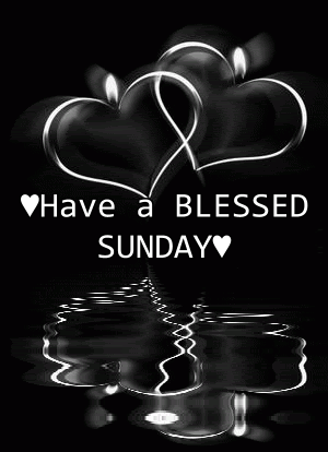 Black And White Heart Blessed Sunday Gif