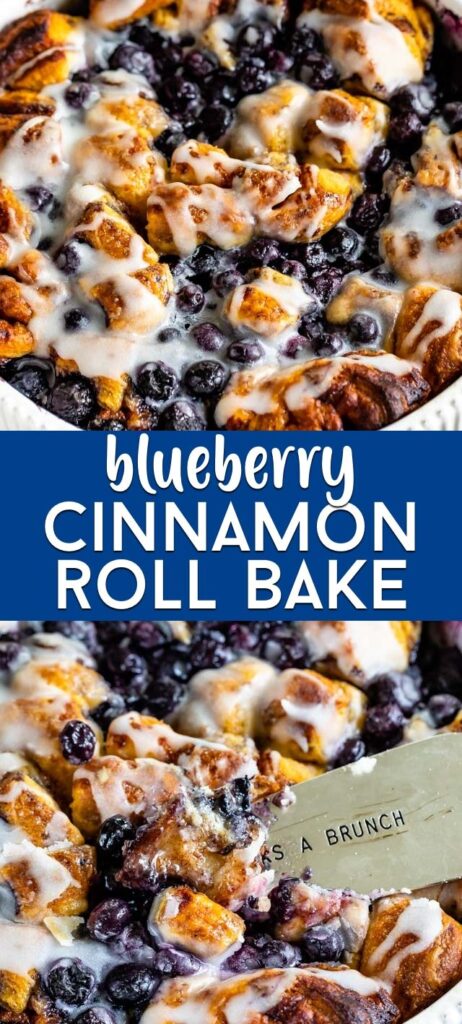 Blueberry Cinnamon Roll Casserole Images