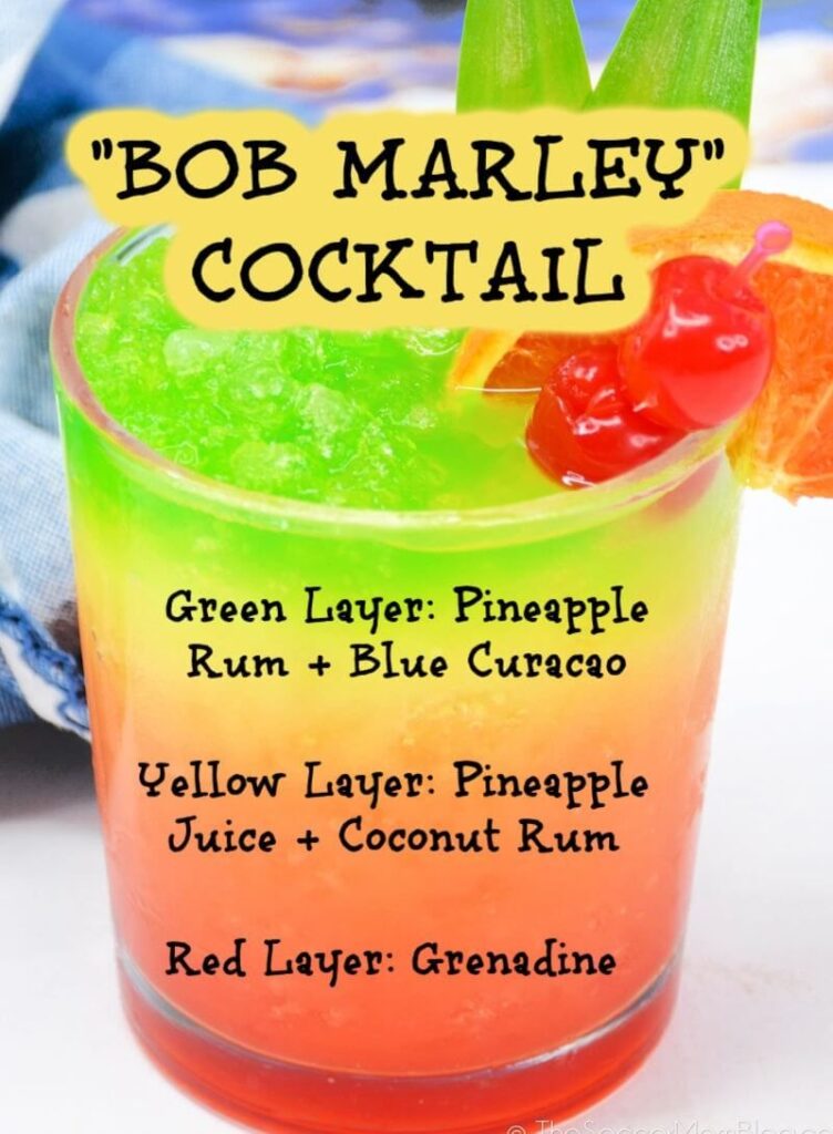 Bob Marley Drink (Layered Cocktail Recipe)