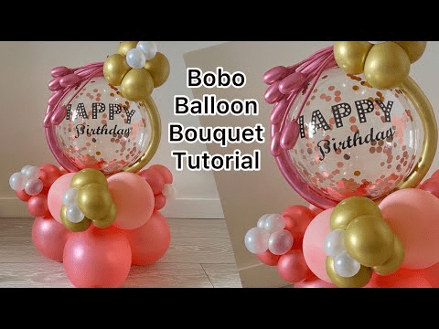 Bobo Balloon Bouquet tutorial _ Birthday balloon decoration _Balun dekoresan bir