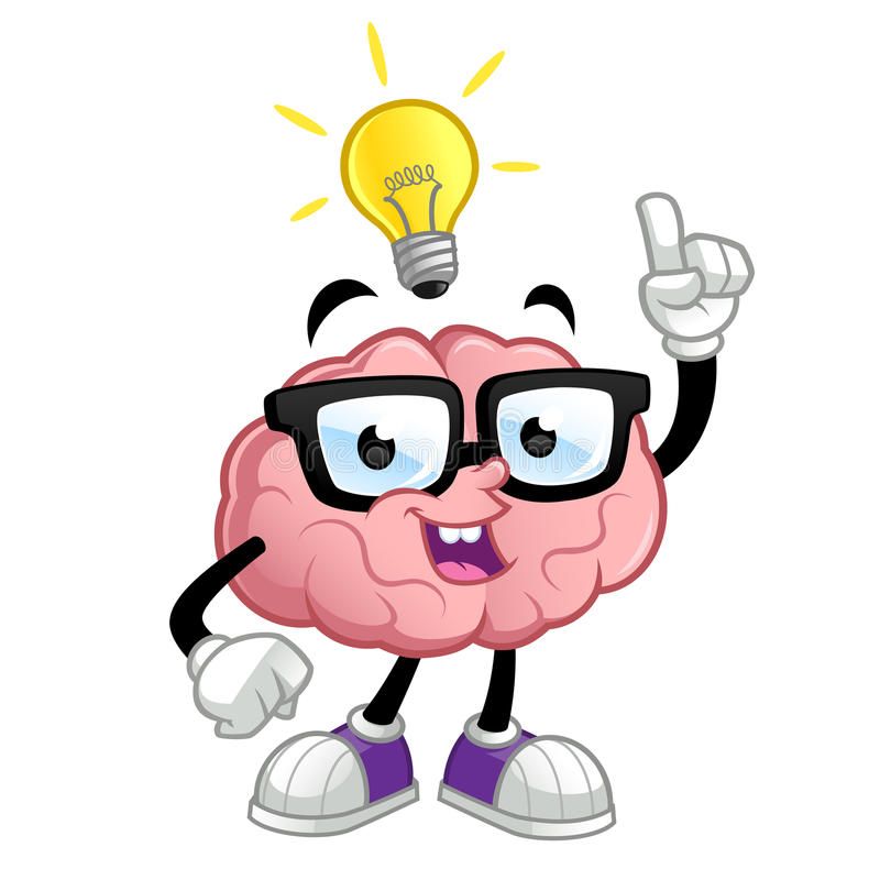 Brain stock vector. Illustration of smiling, smart, mascot - 79315318