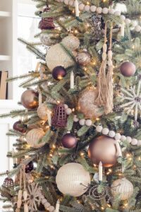 Bronze and Neutral Metallic Christmas Tree HD Wallpaper