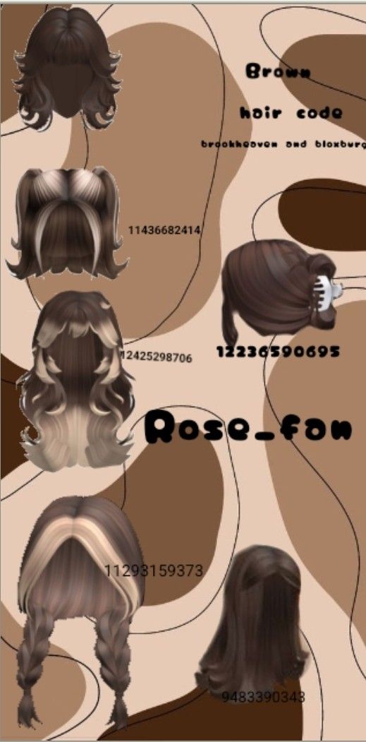Brown Hairs code brookheaven and bloxburg
